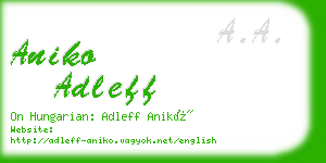 aniko adleff business card